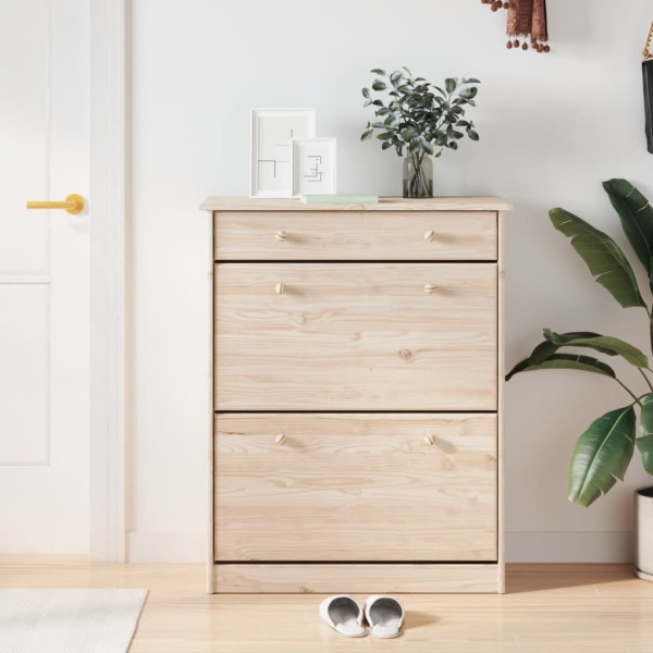 Shoe cabinet ALTA, 77x35x96cm, pine wood array