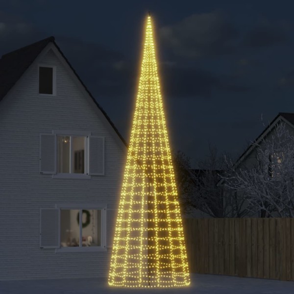 LED Christmas tree on the flag mast 3000 LED warmly white