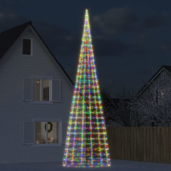 LED Christmas tree on the flag mast 3000 LED Colorful 800 cm