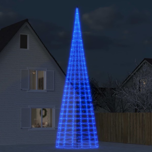 LED Christmas tree on the flag mast 3000 LED Blue 800 cm
