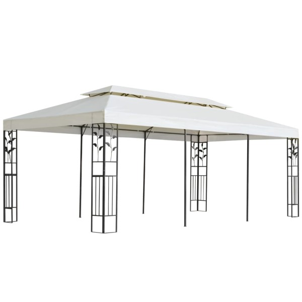 Double roof sheath, white, 6x3m, steel