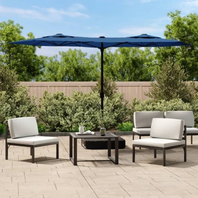 Double garden umbrella with...