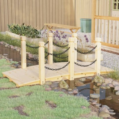 Garden bridge with chains,...