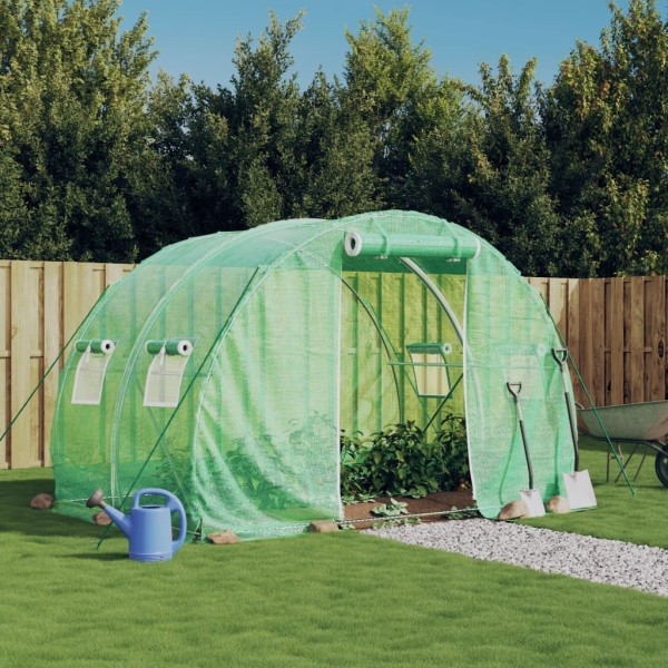 Greenhouse with steel frame, green, 3x2x2m, 6m ²