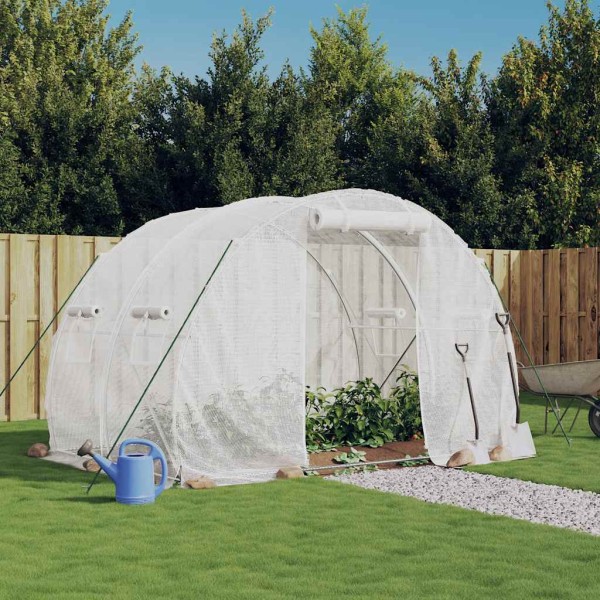 Greenhouse with steel frame, white, 3x2x2m, 6m ²