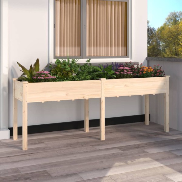 Bed with insert, 203x53x76cm, spruce wood array