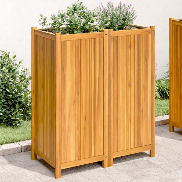 Garden bed with insert, 84x42x100cm, box wood