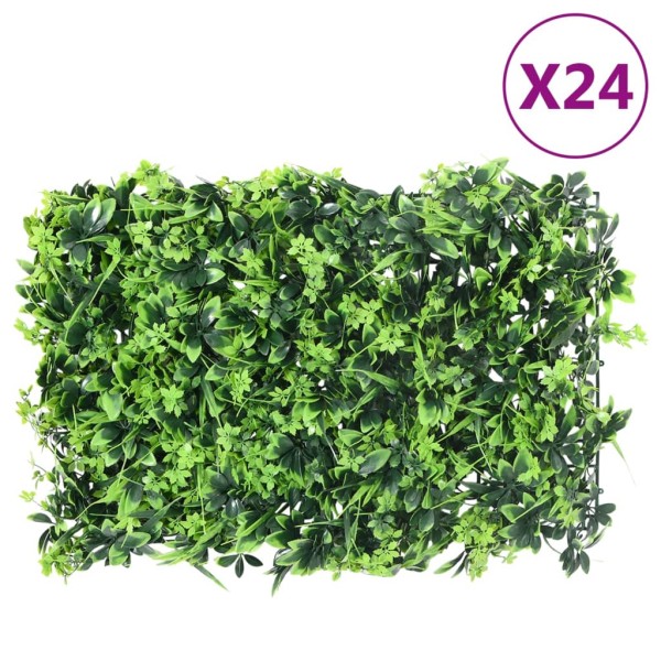 Artificial leaf fences, 24pcs., green, 40x60cm