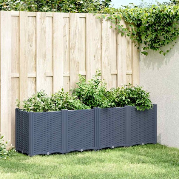 Garden trough, blue grey, 160x40x53cm, PP