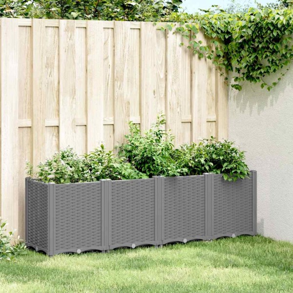 Garden trough, light grey, 160x40x53cm, PP