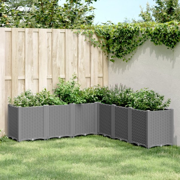 Garden trough, light grey, 160x160x53cm, PP
