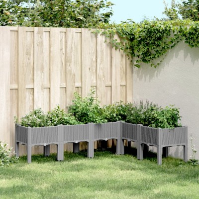 Garden bed with feet, light...