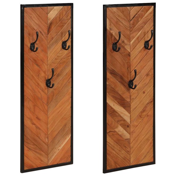 vida XL coat racks 2 pcs 35x1x90 cm acacia array