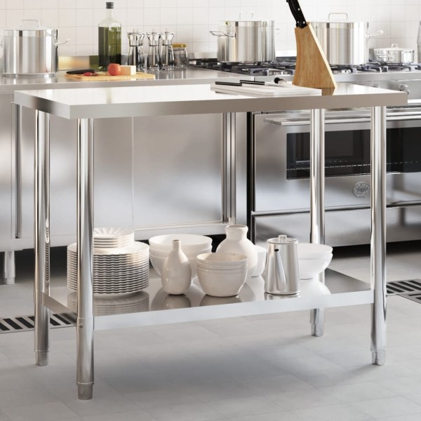 Kitchen Desktop, 110x55x85cm, stainless steel
