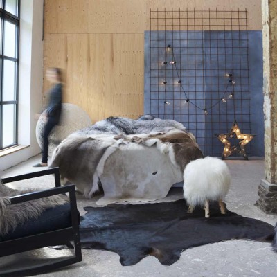 Leather carpet, black,...