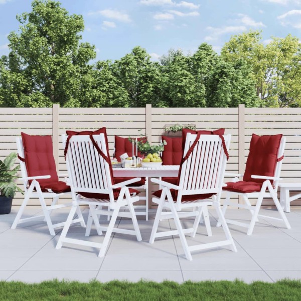 Pointed cushions, 6pcs., red wine, oxford fabric