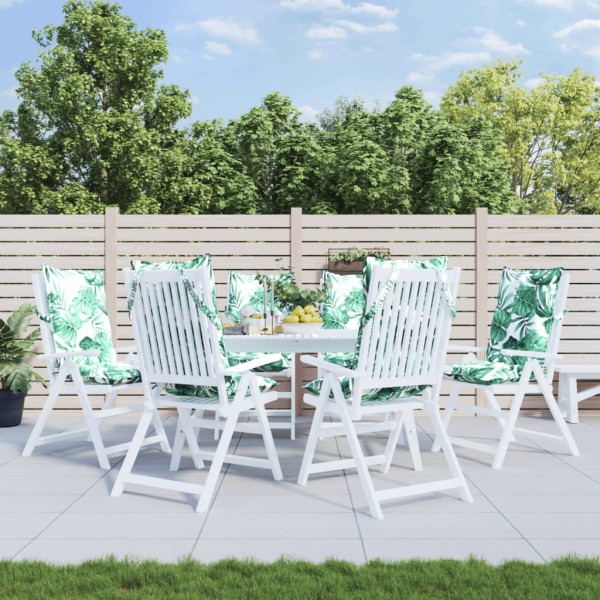 Seat cushions, 6pcs, oxford fabric, with leaves