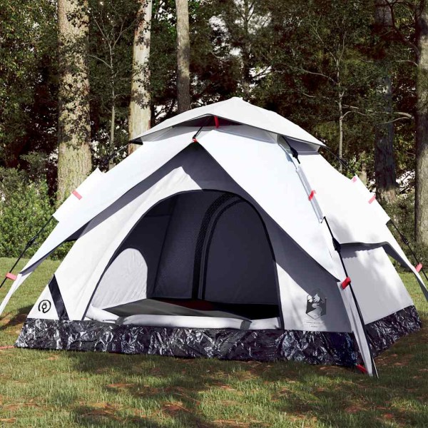 Camping tent, white, triple, darkening fabric