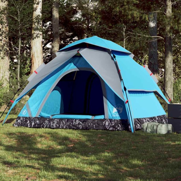 Camping tent, blue, five-storey, dome