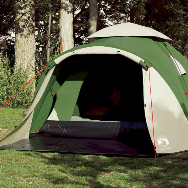 Camping tent, green, triple, dome