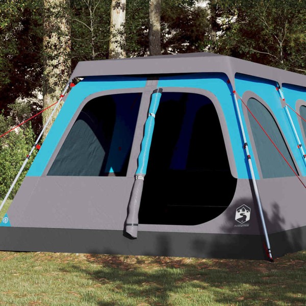 Family tent, blue, 10 seats, dome, quick release