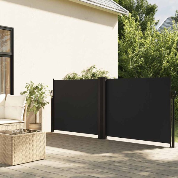 Pull out side partition, black, 120x600cm