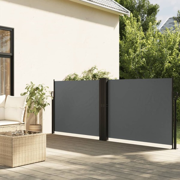 Pull out side partition, anthracite color, 140x1000cm