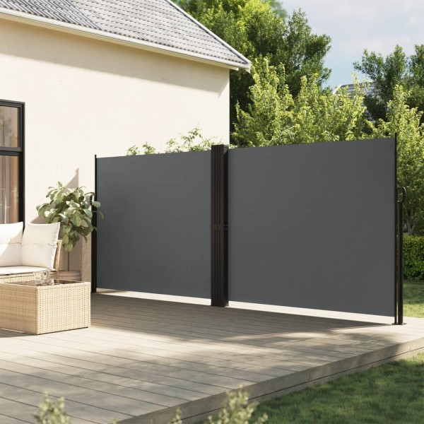 Pull out side partition, anthracite color, 160x1000cm