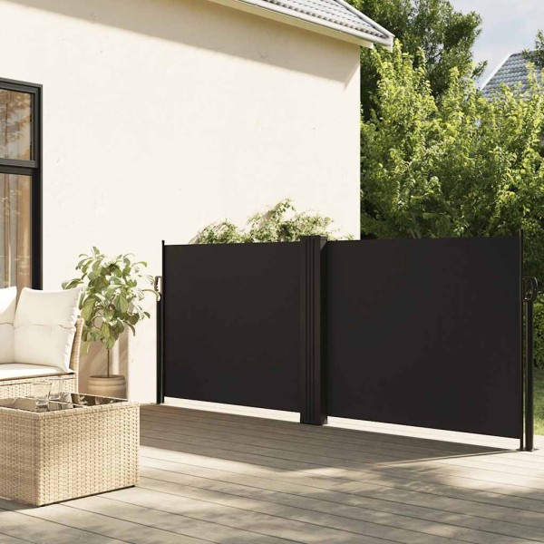 Pull out side partition, black, 120x1200cm