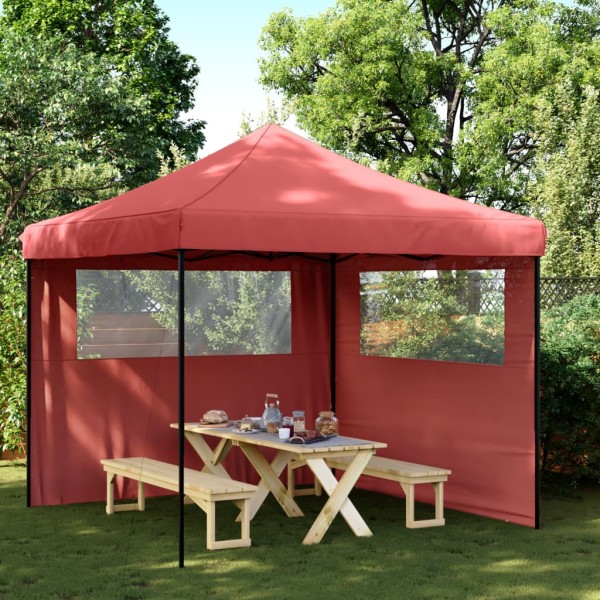 A commemorative tent with 2 side walls, halves