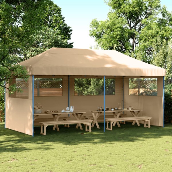Released commemorative tent with 3 side walls, sand