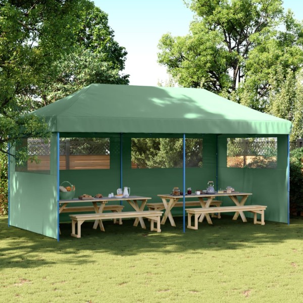 Released commemorative tent with 3 side walls, green