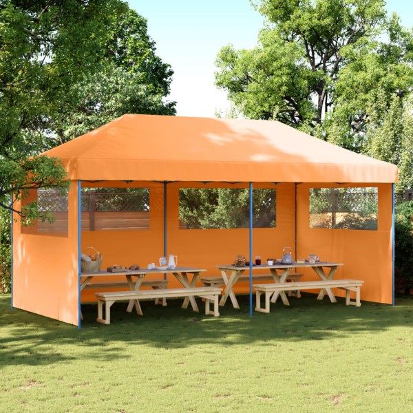 Released tent with 3 walls, orange