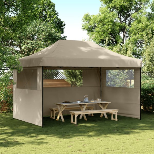 A commemorative tent with 3 side walls, saving