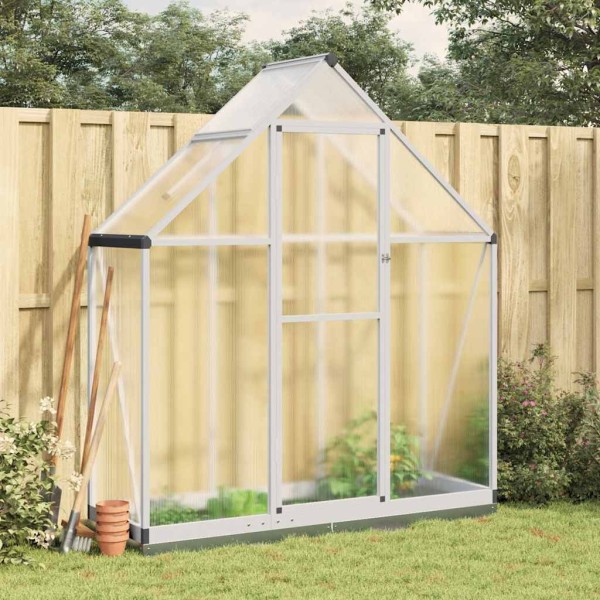 Greenhouse with frame, silver, 169x58x202cm, aluminium
