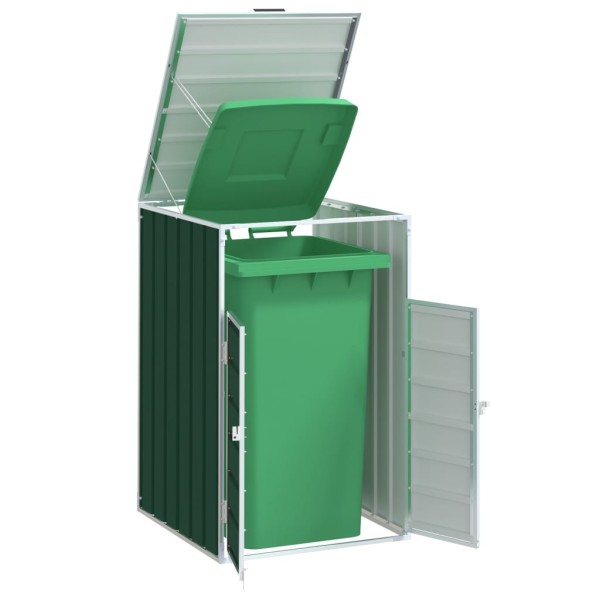 Wheelie Bin repository for one trash green 72x81x115 cm