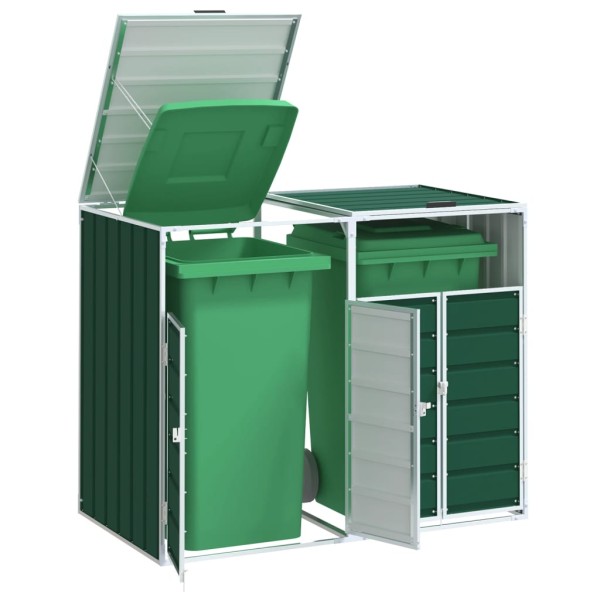 Station for containers, green, 144x81x113cm