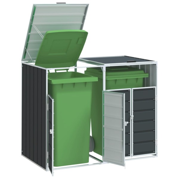 Station for two containers, anthracite, 144x81x113cm, steel
