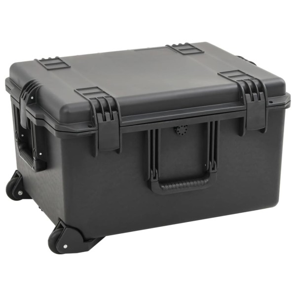 Portable flight case, black, 62,5x49,5x37cm, PP