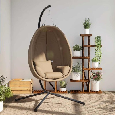 Falling egg-shaped chairs,...