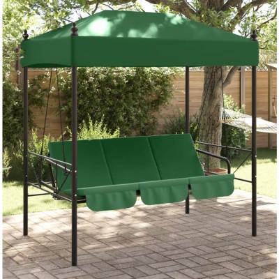 Garden swings with roof, green