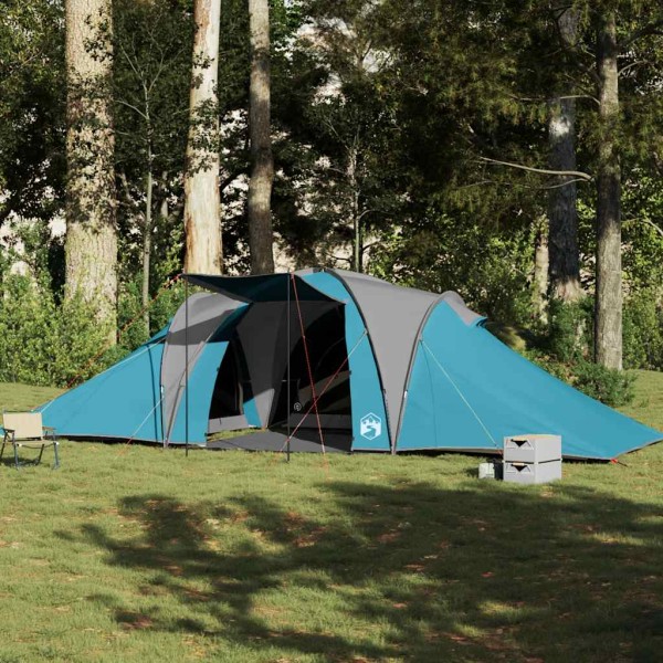 Family tent, blue, hexagon, dome
