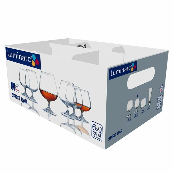 Balloon joogiklaas Luminarc Spirit Bar Läbipaistev Klaas 6 Ühikut 250 ml (Pack 6x)