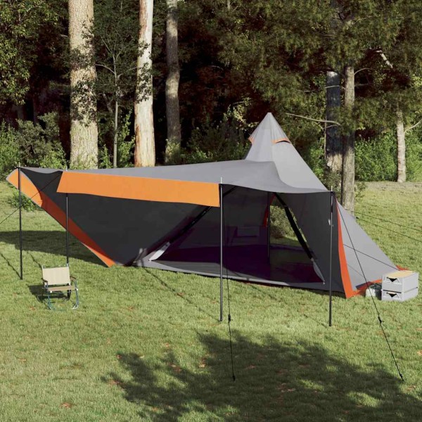 Family tent, gray and orange, octopus, typical