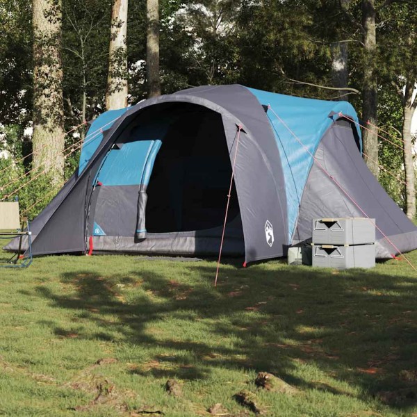 Family tent, blue, hexagon, dome
