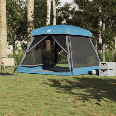 Family tent, blue, hexagon,...