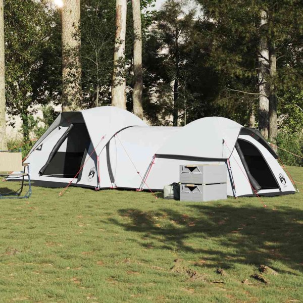 Camping tent, white, for 5 persons, darkening fabric