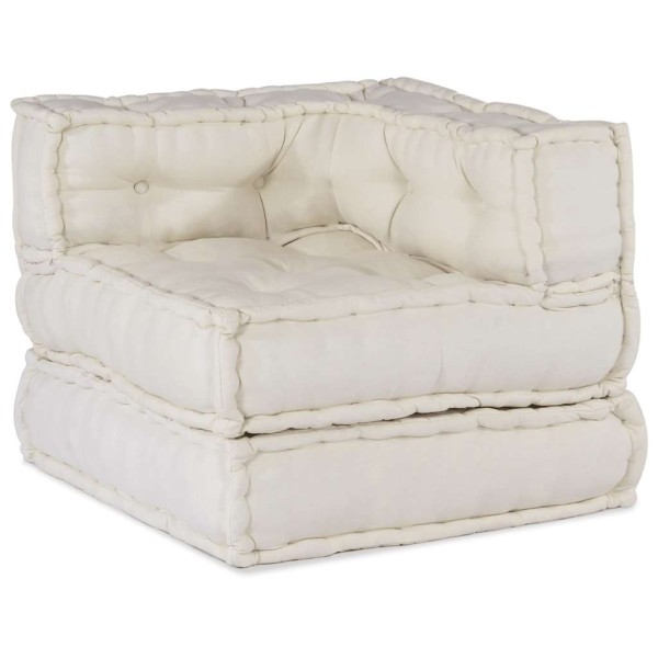 Modular sofa, creamy color, 70x70x54 cm, fabric