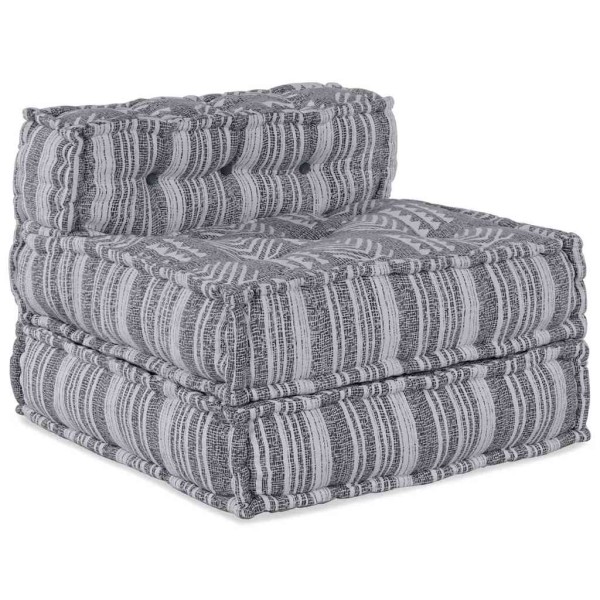 modular sofa grey printing 70 x 70 x 56 cm fabric