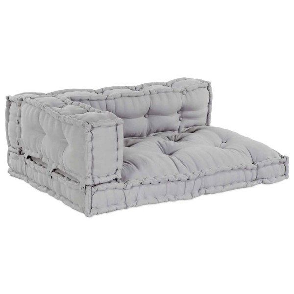 Modular sofa 3 pcs Grey 120 x 80 x 38 cm fabric